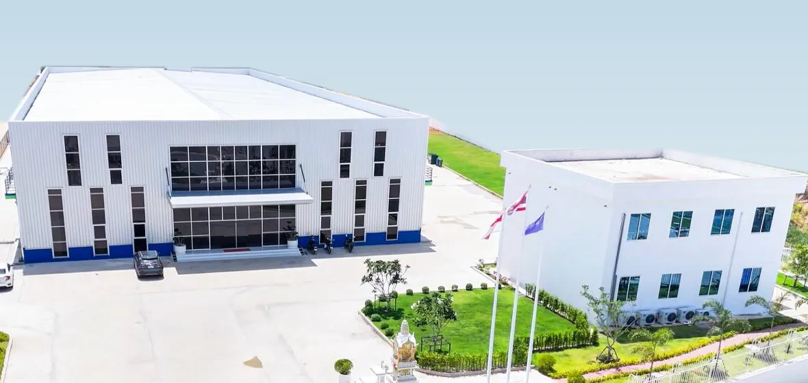 Aerial view of the Tradewind PCBA production hall and office building in Rayong, Thailand